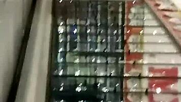 we spotted this cute teen 18+ shaking her ass in tight jeans during a hidden candid moment