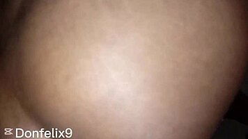 Petite black teen gets hard quickie fuck