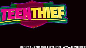 Naughty teen 18+ can't resist sucking this horny officer's hard cock