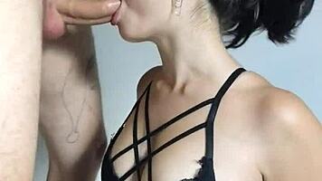 she whispers, 'i'm giving a deep blowjob to wellington prado's big cock and he cums on my tits'