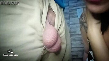 Oh wow, she's licking daddy's balls!