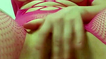 cute girl in lingerie fingers herself to orgasm