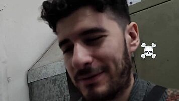 cumming on another machine at work, hear me moan at the end