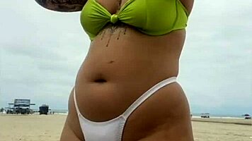 Cheese Vendor Stares at My Exposed Pussy on African Beach