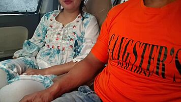 Cute Desi Saara Bhabhi Takes Huge Dick in Risky Outdoor Car Fuck