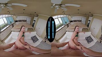 Curvy redhead babysitter convinces you to hire her.