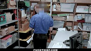 Mall Loss Prevention Handles Shoplifting Case With Blowjob In Office.