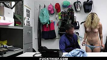 I caught a young blonde teen stealing a laptop in the shop and confronted her