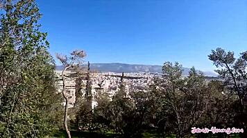 petite girlfriend takes a big cock on vacation in athens