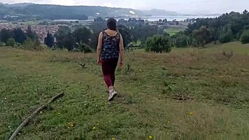 Amateur Madrastra Teases Step Son in Forest with Cameltoe Display. She Lets Him Touch Tits, Ass, and Huge Vagina.