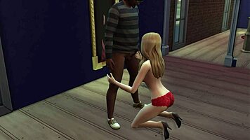 Hot Teen Sucks Cocks At The Bar!