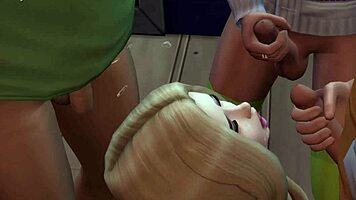 Hot Teen Sucks Cocks At The Bar!