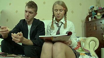 Blonde teen 18+ SUCKING BIG COCK