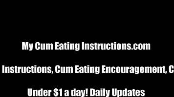 dont you dare waste a single drop of cum in cei