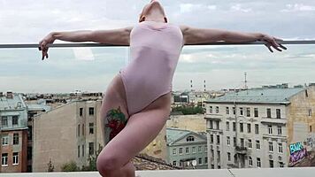 Redhead moans while riding husband's best friend