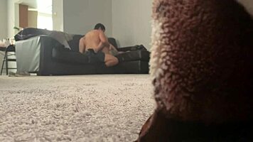 Room215 redhead babe caught on hidden cam during sneaky blowjob