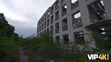 VIP4K captures brutal outdoor banging with a tight brunette girlfriend in echoes