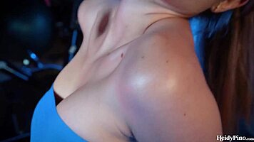 heidy pino relaxes naked in colombian fitness session