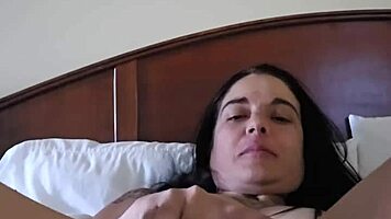 Petite Emy Angel Intensely Gropes Her Body