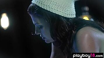 Sexy lesbian teen Jessica Rex massaging her girlfriend Jennifer Jacobs