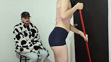 Beautiful Companion in Pajamas Gets Fucked in Bed Trailer