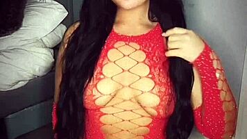 Slutty British Brunette Girlfriend Masturbates on Webcam in POV Reality