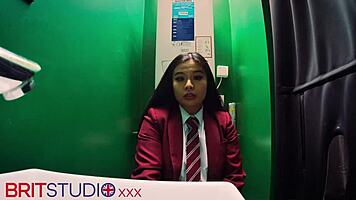 student sucking dick at gloryhole