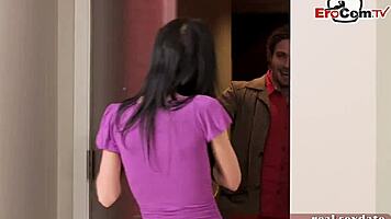 skinny british teen 18+ brunette gets wild. clothes ripped during amateur banging!