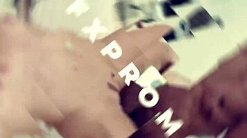 Petite babe gets hardcore fucked by roomie with big cock