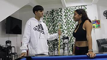 Fucked On Billiard By Older Stepbrother