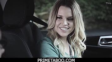 pervert teacher drives and fucks teen in car