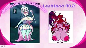 Teen Girls Explore Lesbian Kisses in Cute Rule34 Images