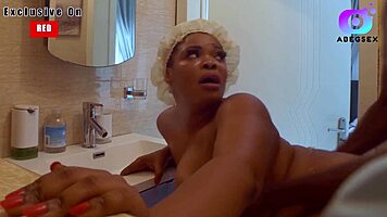 beautiful african actress performs on camera