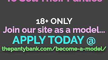 tiny barely legal teen 18+ stuffs cute panties in tight pink hole at panty bank