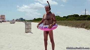 Old Step Dad and Two Daughters Staycation with Latin Hottie