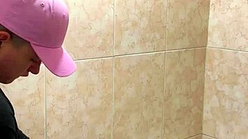 Hot Students Caught In Passionate Bathroom Encounter