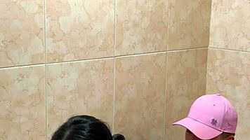 Hot Students Caught In Passionate Bathroom Encounter