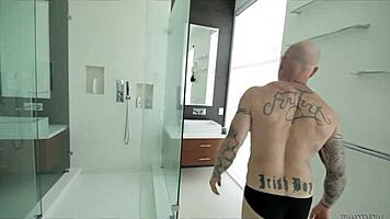 Two shemales dominate and fuck a guy with intense power