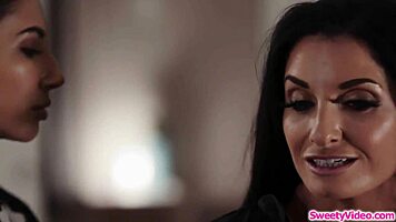 Teen Babysitter Feels Intense Pleasure from Lesbian Boss's Tongue