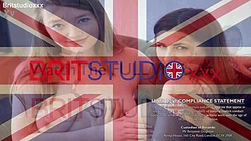 British teen in cosplay gets roughly banged behind twin's back