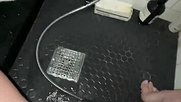 arab elite saudi girl, young 18+, perfect body, touches tight teen pussy in steamy shower scene