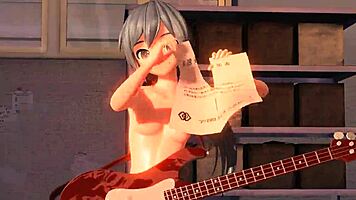 Miku and rin naked dance in public 3d porn with double penetration