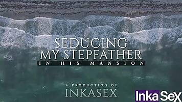 latina hijastra peruana 18+ flashes pink pussy for inheritance in public outdoor massage