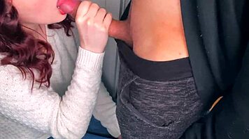 public blowjob action unfolds on a daring balcony scene.