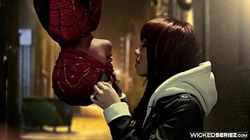 Spider-Man XXX Parody Scene 3 with Capri Anderson Deepthroating Big Cock