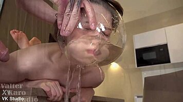 uhh, sandy takin big cock in ass, pissing in mouth... damn