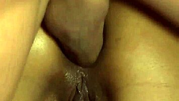Ebony Babe Rides Older Cock