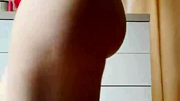 Petite Blonde Performs Seductive Striptease In Tight Jeans