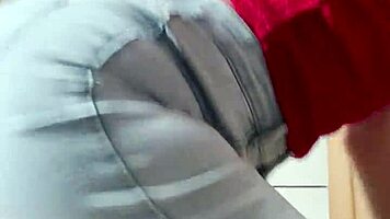 Petite Blonde Performs Seductive Striptease In Tight Jeans