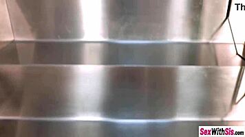 Latina teen gets horny cleaning floors